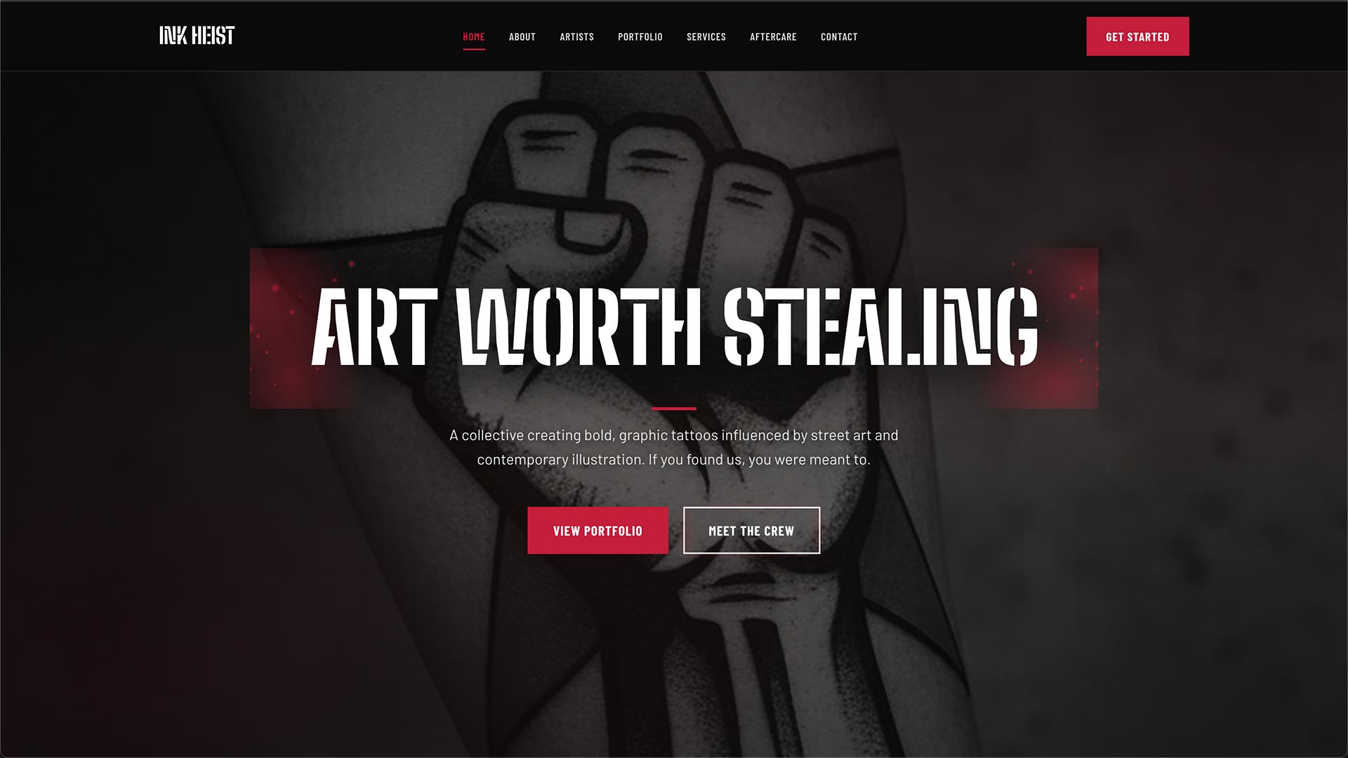 Ink Heist Website Screenshot